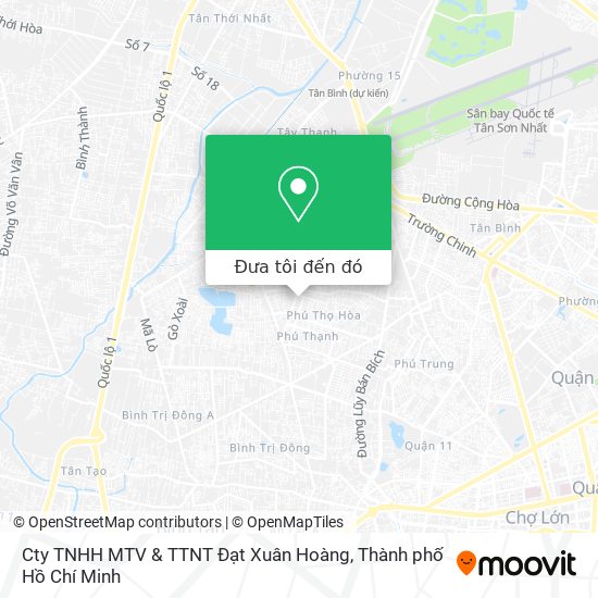 Bản đồ Cty TNHH MTV & TTNT Đạt Xuân Hoàng