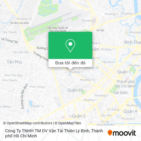 Bản đồ Công Ty TNHH TM DV Vận Tải Thiên Lý Bình