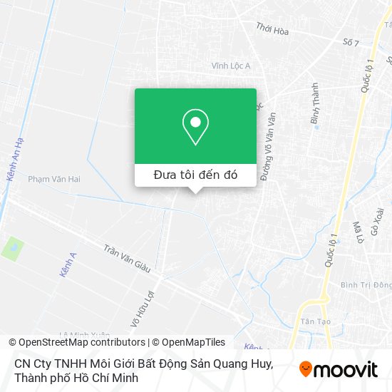 Bản đồ CN Cty TNHH Môi Giới Bất Động Sản Quang Huy