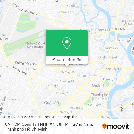 Bản đồ CN.HCM Công Ty TNHH XNK & TM Hướng Nam