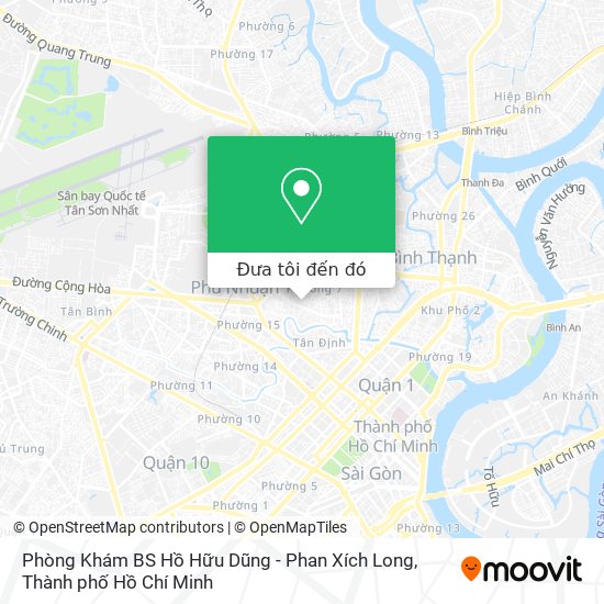 Bản đồ Phòng Khám BS Hồ Hữu Dũng - Phan Xích Long