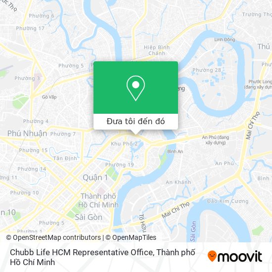 Bản đồ Chubb Life HCM Representative Office