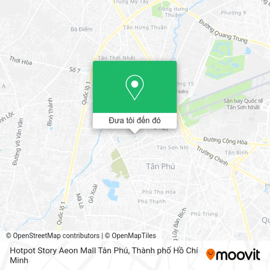 Bản đồ Hotpot Story Aeon Mall Tân Phú