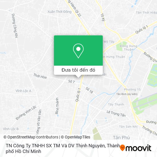 Bản đồ TN Công Ty TNHH SX TM Và DV Thịnh Nguyên