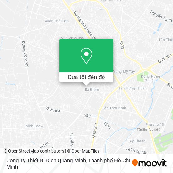 Bản đồ Công Ty Thiết Bị Điện Quang Minh
