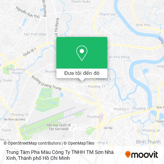 Bản đồ Trung Tâm Pha Màu Công Ty TNHH TM Sơn Nhà Xinh