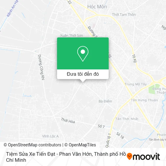 Bản đồ Tiệm Sửa Xe Tiến Đạt - Phan Văn Hớn