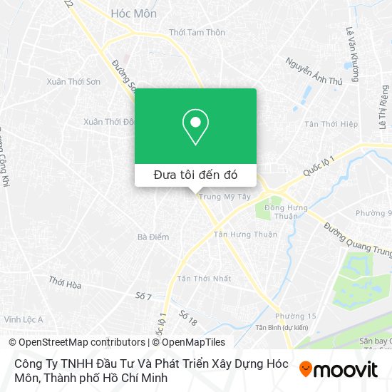 Bản đồ Công Ty TNHH Đầu Tư Và Phát Triển Xây Dựng Hóc Môn