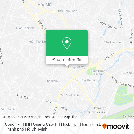 Bản đồ Công Ty TNHH Quảng Cáo-TTNT-XD Tôn Thành Phát