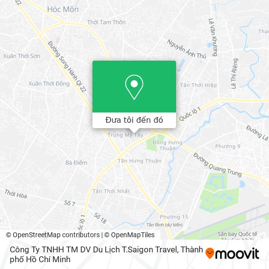 Bản đồ Công Ty TNHH TM DV Du Lịch T.Saigon Travel