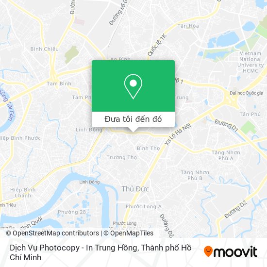 Bản đồ Dịch Vụ Photocopy - In Trung Hồng