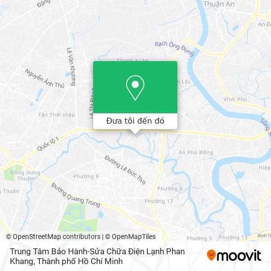 Bản đồ Trung Tâm Bảo Hành-Sửa Chữa Điện Lạnh Phan Khang