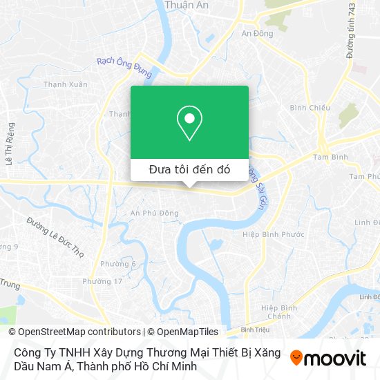 Bản đồ Công Ty TNHH Xây Dựng Thương Mại Thiết Bị Xăng Dầu Nam Á