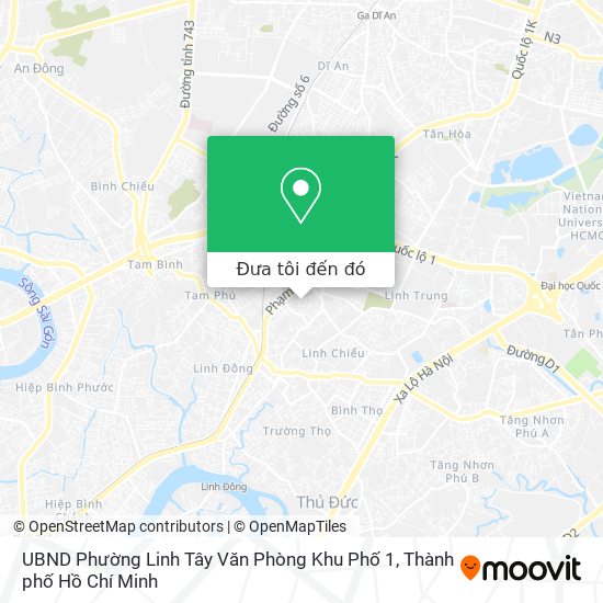 Bản đồ UBND Phường Linh Tây Văn Phòng Khu Phố 1