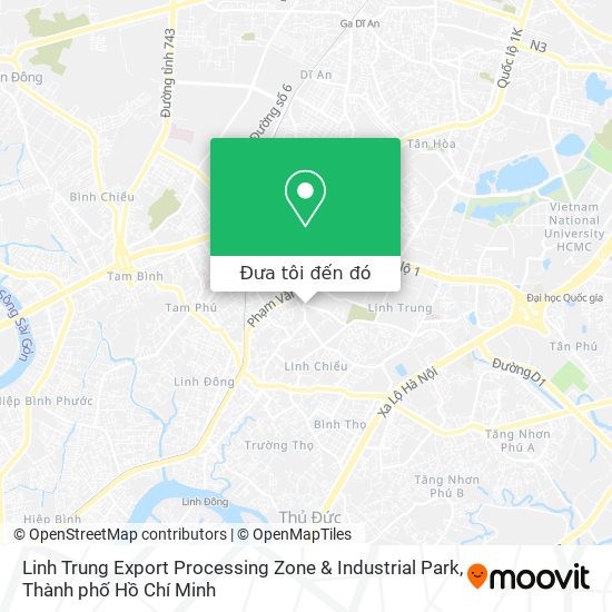Bản đồ Linh Trung Export Processing Zone & Industrial Park