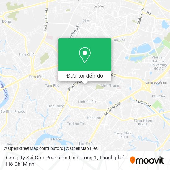 Bản đồ Cong Ty Sai Gon Precision Linh Trung 1