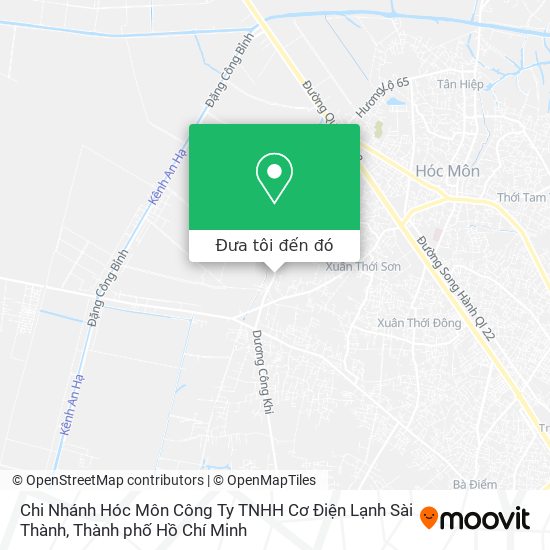 Bản đồ Chi Nhánh Hóc Môn Công Ty TNHH Cơ Điện Lạnh Sài Thành