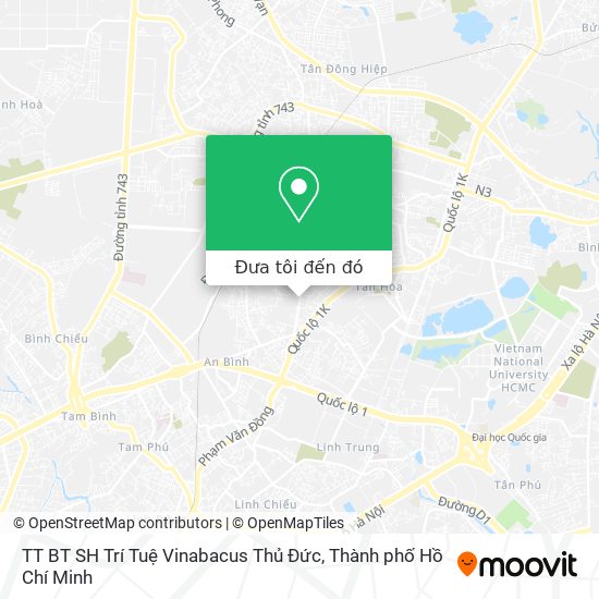 Bản đồ TT BT SH Trí Tuệ Vinabacus Thủ Đức