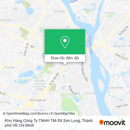 Bản đồ Kho Hàng Công Ty TNHH TM-SX Sơn Long