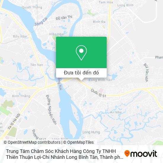 Bản đồ Trung Tâm Chăm Sóc Khách Hàng Công Ty TNHH Thiên Thuận Lợi-Chi Nhánh Long Bình Tân