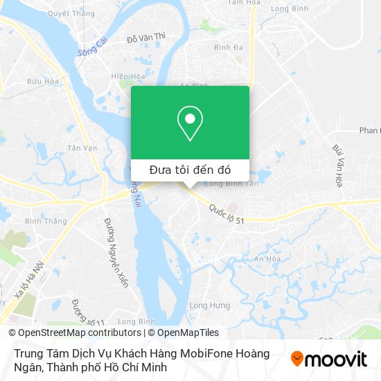 Bản đồ Trung Tâm Dịch Vụ Khách Hàng MobiFone Hoàng Ngân