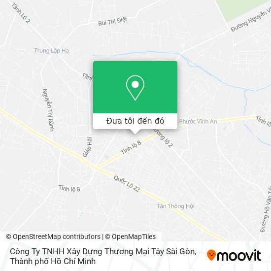 Bản đồ Công Ty TNHH Xây Dựng Thương Mại Tây Sài Gòn