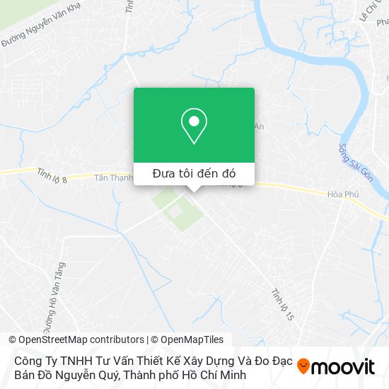 Bản đồ Công Ty TNHH Tư Vấn Thiết Kế Xây Dựng Và Đo Đạc Bản Đồ Nguyễn Quý