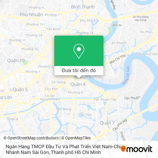 Bản đồ Ngân Hàng TMCP Đầu Tư Và Phát Triển Việt Nam-Chi Nhánh Nam Sài Gòn