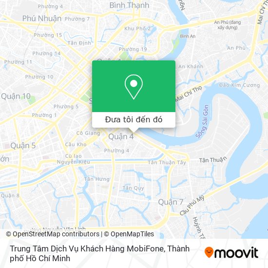 Bản đồ Trung Tâm Dịch Vụ Khách Hàng MobiFone