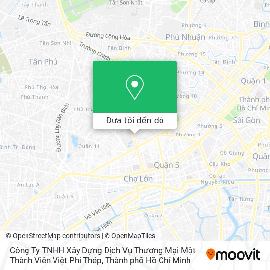 Bản đồ Công Ty TNHH Xây Dựng Dịch Vụ Thương Mại Một Thành Viên Việt Phi Thép