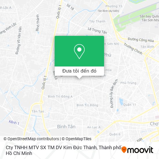 Bản đồ Cty TNHH MTV SX TM DV Kim Đức Thành