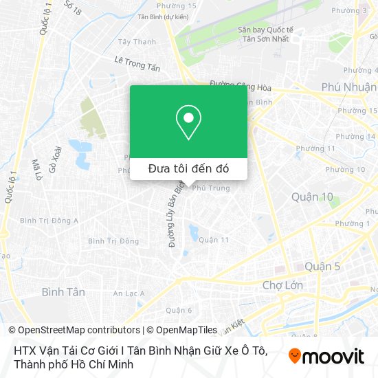 Bản đồ HTX Vận Tải Cơ Giới I Tân Bình Nhận Giữ Xe Ô Tô
