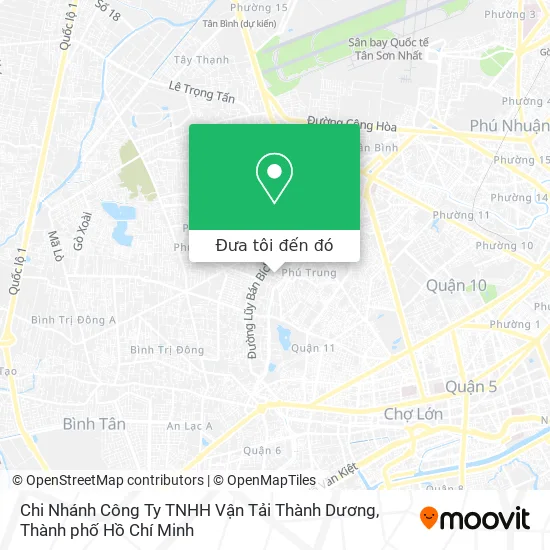 Bản đồ Chi Nhánh Công Ty TNHH Vận Tải Thành Dương