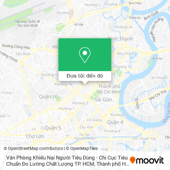 Bản đồ Văn Phòng Khiếu Nại Người Tiêu Dùng - Chi Cục Tiêu Chuẩn Đo Lường Chất Lượng TP. HCM