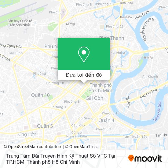 Bản đồ Trung Tâm Đài Truyền Hình Kỹ Thuật Số VTC Tại TP.HCM