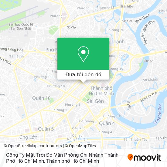 Bản đồ Công Ty Mặt Trời Đỏ-Văn Phòng Chi Nhánh Thành Phố Hồ Chí Minh