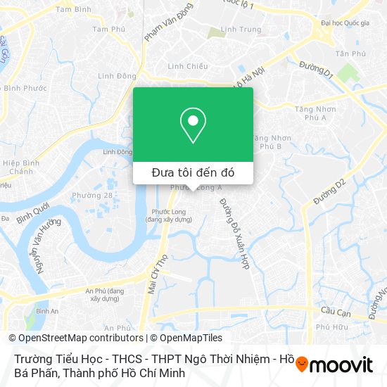 Bản đồ Trường Tiểu Học - THCS - THPT Ngô Thời Nhiệm - Hồ Bá Phấn