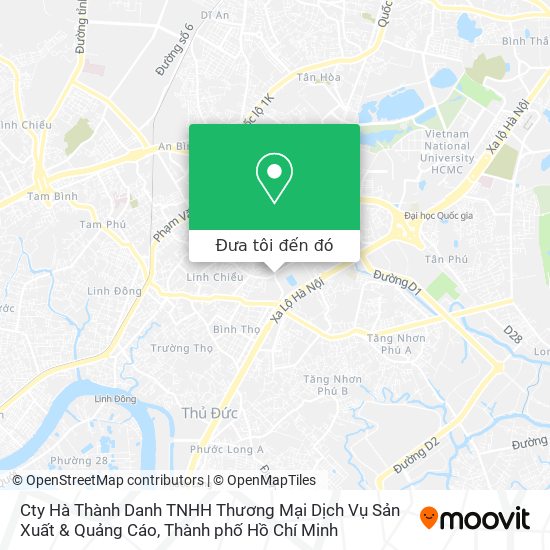 Bản đồ Cty Hà Thành Danh TNHH Thương Mại Dịch Vụ Sản Xuất & Quảng Cáo