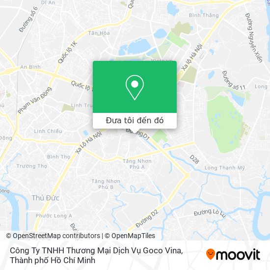 Bản đồ Công Ty TNHH Thương Mại Dịch Vụ Goco Vina