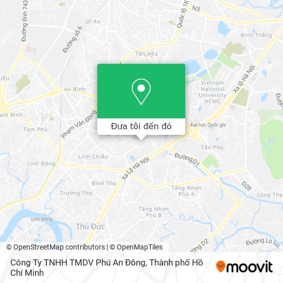 Bản đồ Công Ty TNHH TMDV Phú An Đông