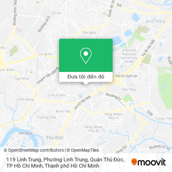 Bản đồ 119 Linh Trung, Phường Linh Trung, Quận Thủ Đức, TP Hồ Chí Minh