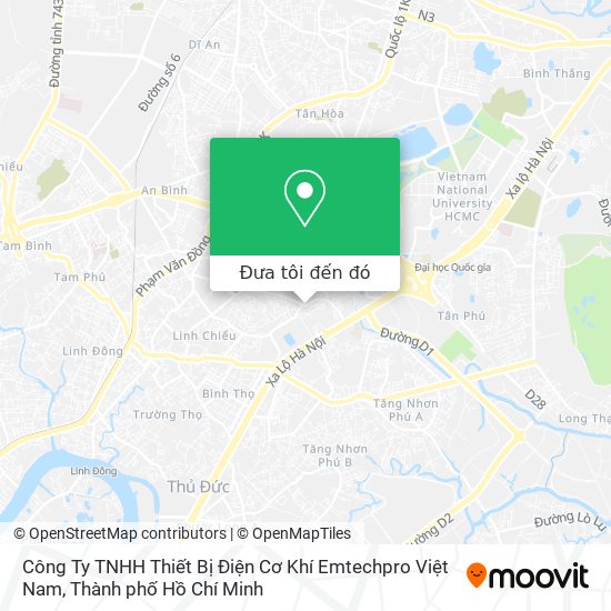 Bản đồ Công Ty TNHH Thiết Bị Điện Cơ Khí Emtechpro Việt Nam