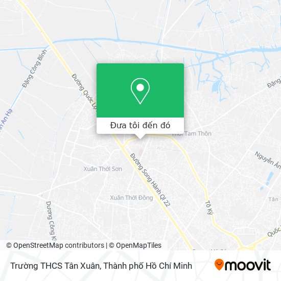 Bản đồ Trường THCS Tân Xuân