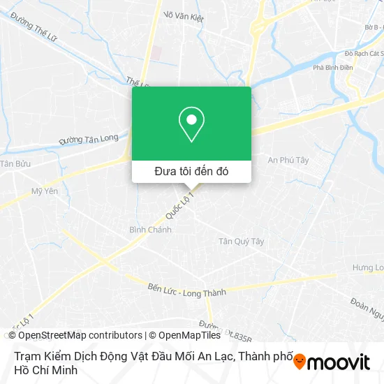 Bản đồ Trạm Kiểm Dịch Động Vật Đầu Mối An Lạc