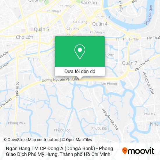 Bản đồ Ngân Hàng TM CP Đông Á (DongA Bank) - Phòng Giao Dịch Phú Mỹ Hưng