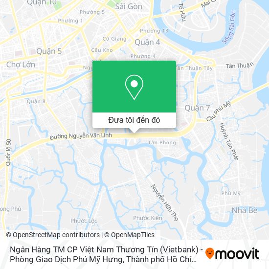 Bản đồ Ngân Hàng TM CP Việt Nam Thương Tín (Vietbank) - Phòng Giao Dịch Phú Mỹ Hưng