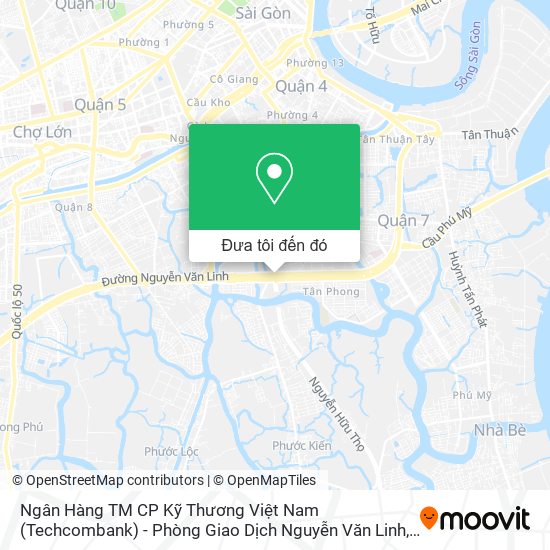 Bản đồ Ngân Hàng TM CP Kỹ Thương Việt Nam (Techcombank) - Phòng Giao Dịch Nguyễn Văn Linh