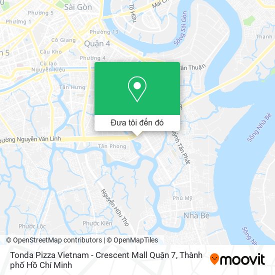 Bản đồ Tonda Pizza Vietnam - Crescent Mall Quận 7