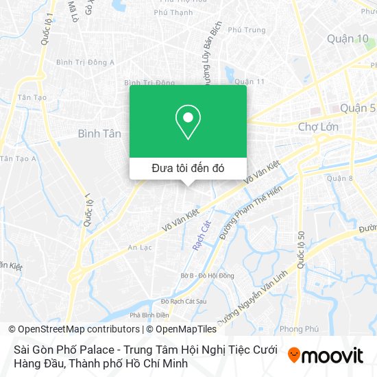 Bản đồ Sài Gòn Phố Palace - Trung Tâm Hội Nghị Tiệc Cưới Hàng Đầu