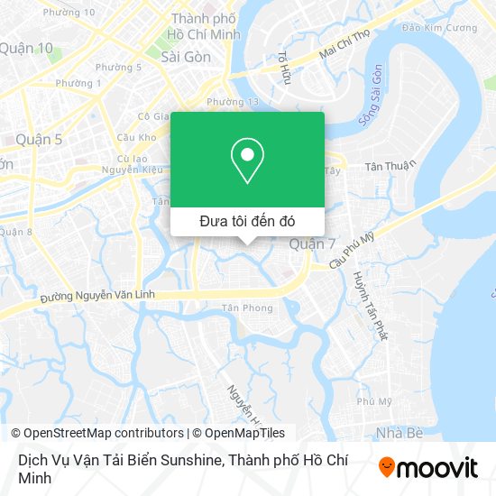 Bản đồ Dịch Vụ Vận Tải Biển Sunshine